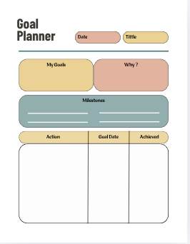 Goal Planner Colorful