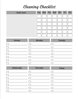 Cleaning Planner - Keep Your Home Fresh & Clean