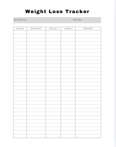 40 Page Weight Loss Planner - Your Guide to a Healthier You