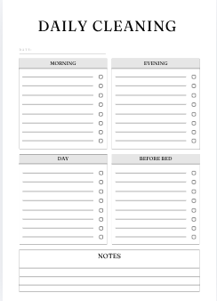 Decluttering and Cleaning Planner - Create a Clean, Organized Home